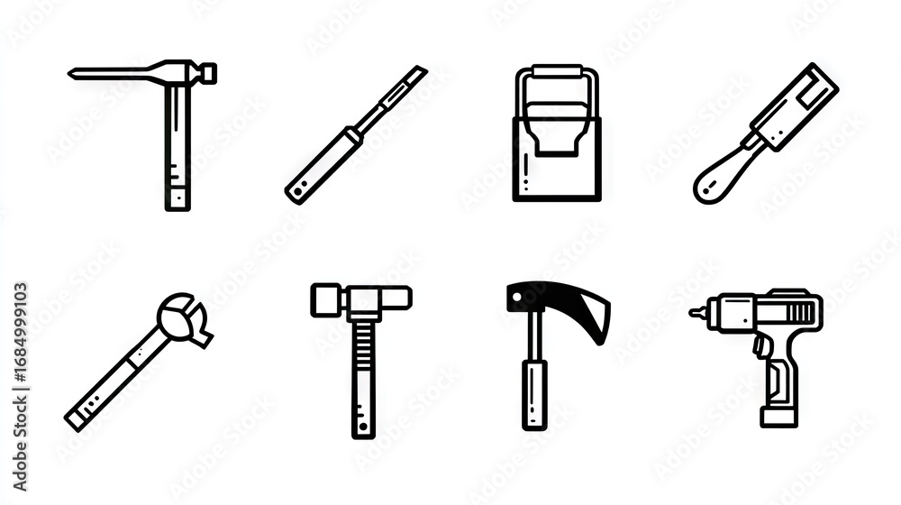 Obraz premium Collection of various hand tools.