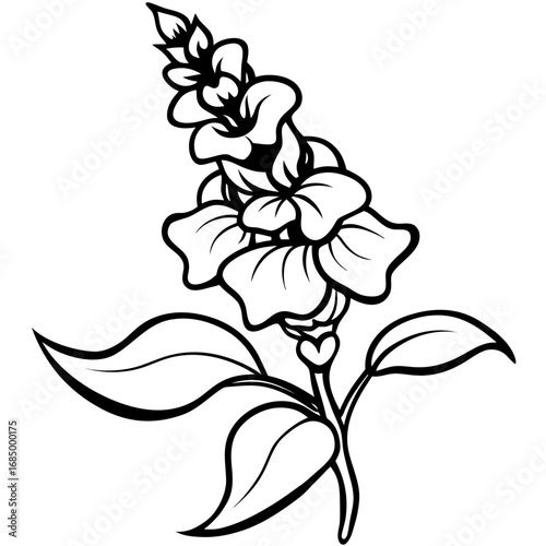 Snapdragon Bloom Vector Art