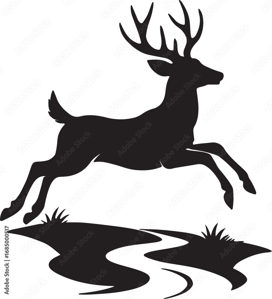 Fototapeta premium deer vector silhouette