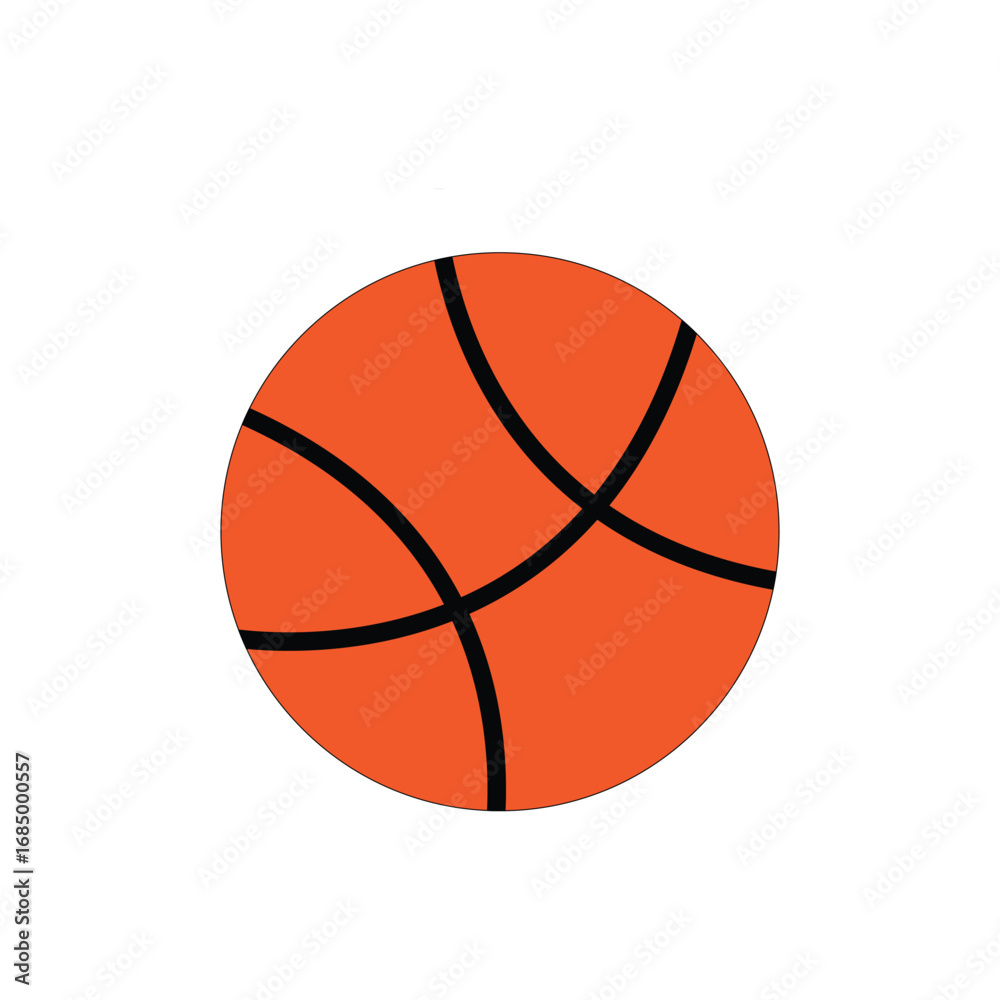 Fototapeta premium basketball logo icon illustration flat