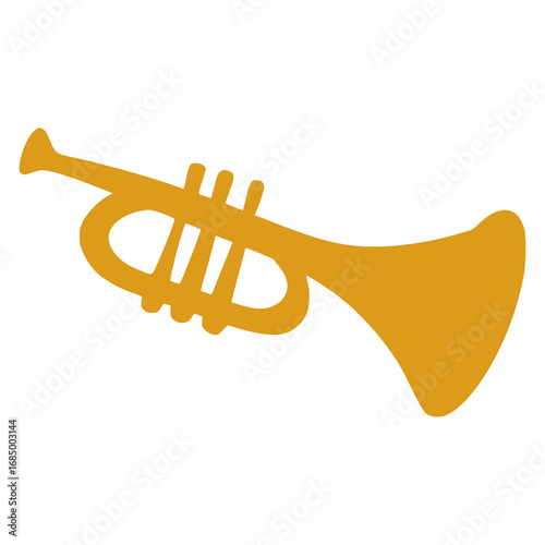 Golden trumpet celebrating dia de los muertos, a vibrant musical symbol