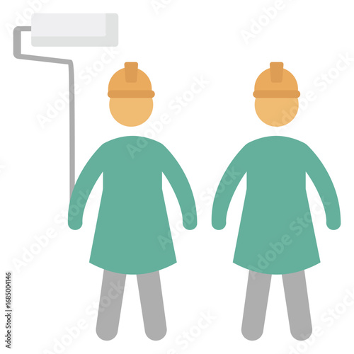 Painter Vector Icon which can easily modify or edit