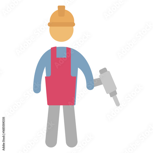 Drill machine Vector Icon which can easily modify or edit