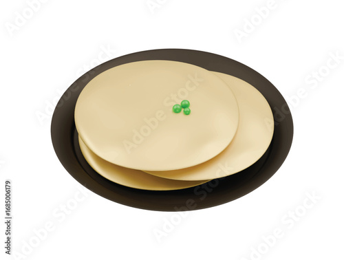 roti Canai icon illustration render