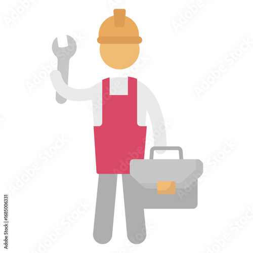 Engineer Vector Icon which can easily modify or edit