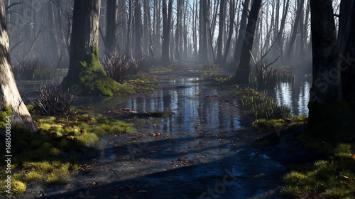 Magical Fairy-Tale Fantasy Landscape Background