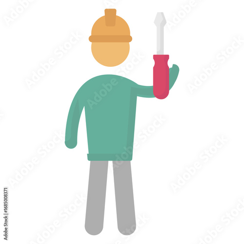 Engineer Vector Icon which can easily modify or edit