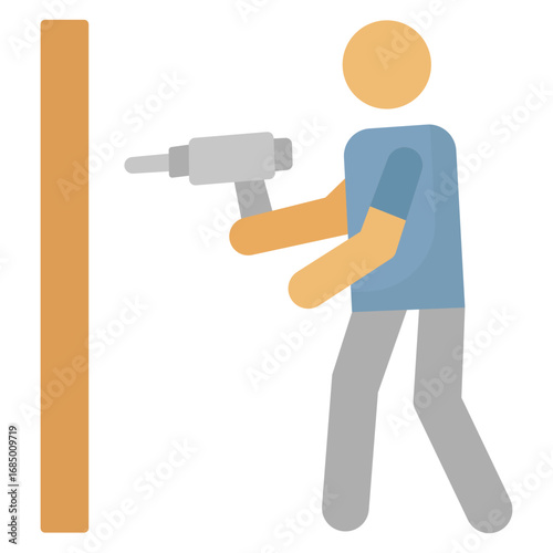 Carpentry Vector Icon which can easily modify or edit