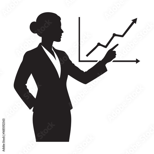 business woman with a chart