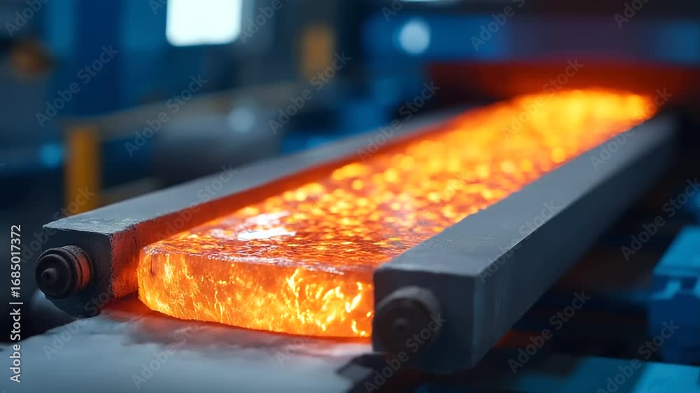 Float Ribbon Glass A float glass production line creates perfectly flat glass sheets for ...