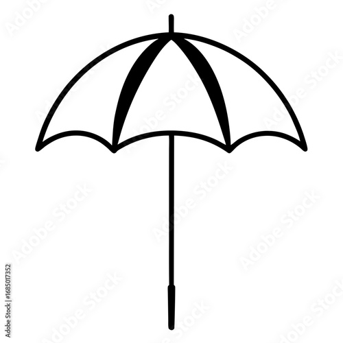 Black umbrella icon vector