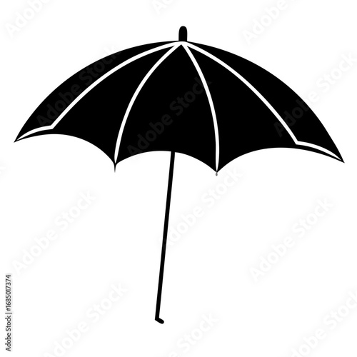 Black umbrella vector icon
