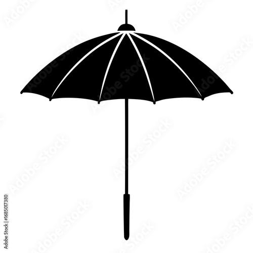 Black umbrella vector icon