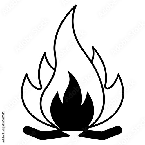 Vector flame icon