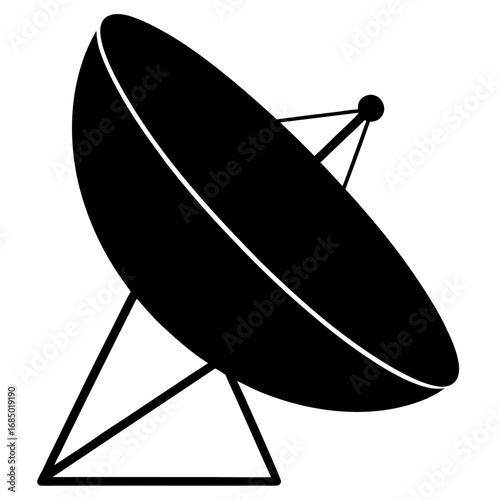 Satellite dish icon line art logo set