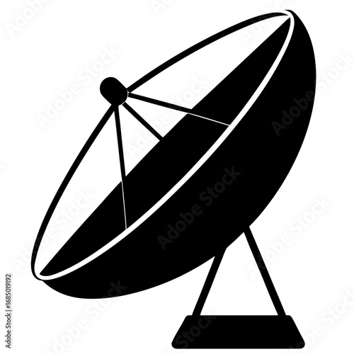 Satellite dish icon line art logo set