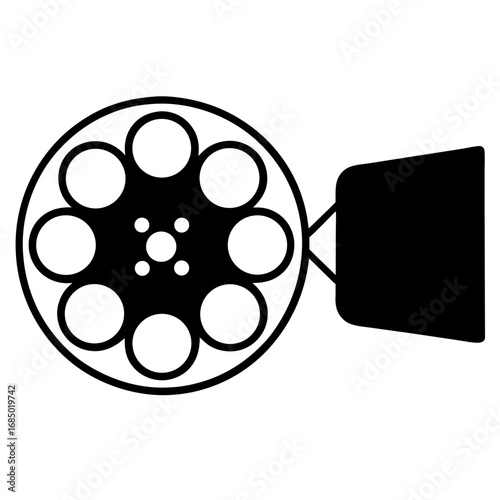 film roll icon logo vector design