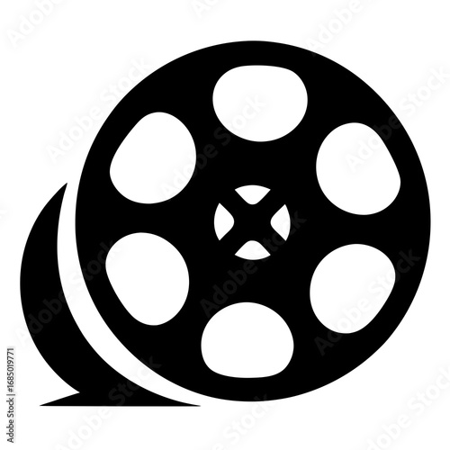 film roll icon logo vector design