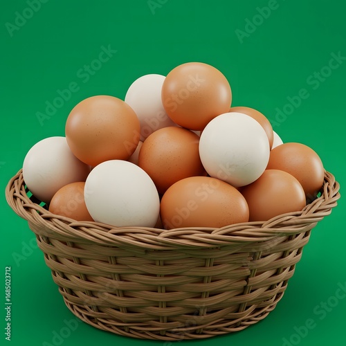 Wallpaper Mural Eggs in a Wicker Basket Torontodigital.ca