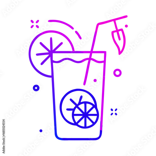 cocktail with lemon and ice