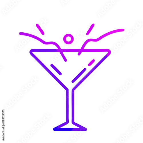 glass of cocktail with ice