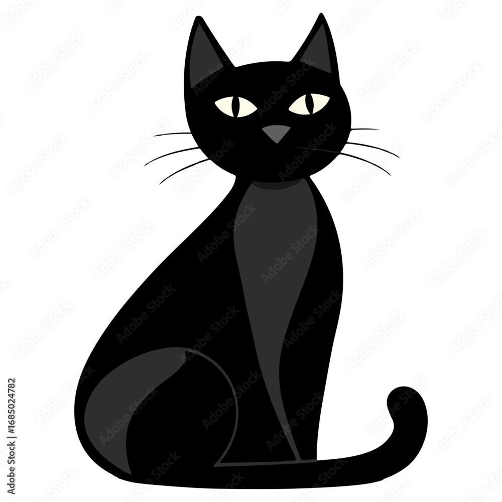 Obraz premium black cat, halloween, festival, vector, transparent background, animal, cat, isolated, adorable, cute, kitty, furry, black, mammal