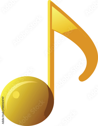 Golden music note