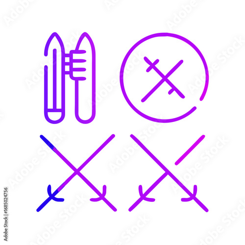 vector illustration of a set of colored pencils