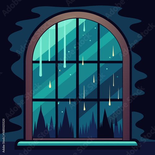 window in the night sky