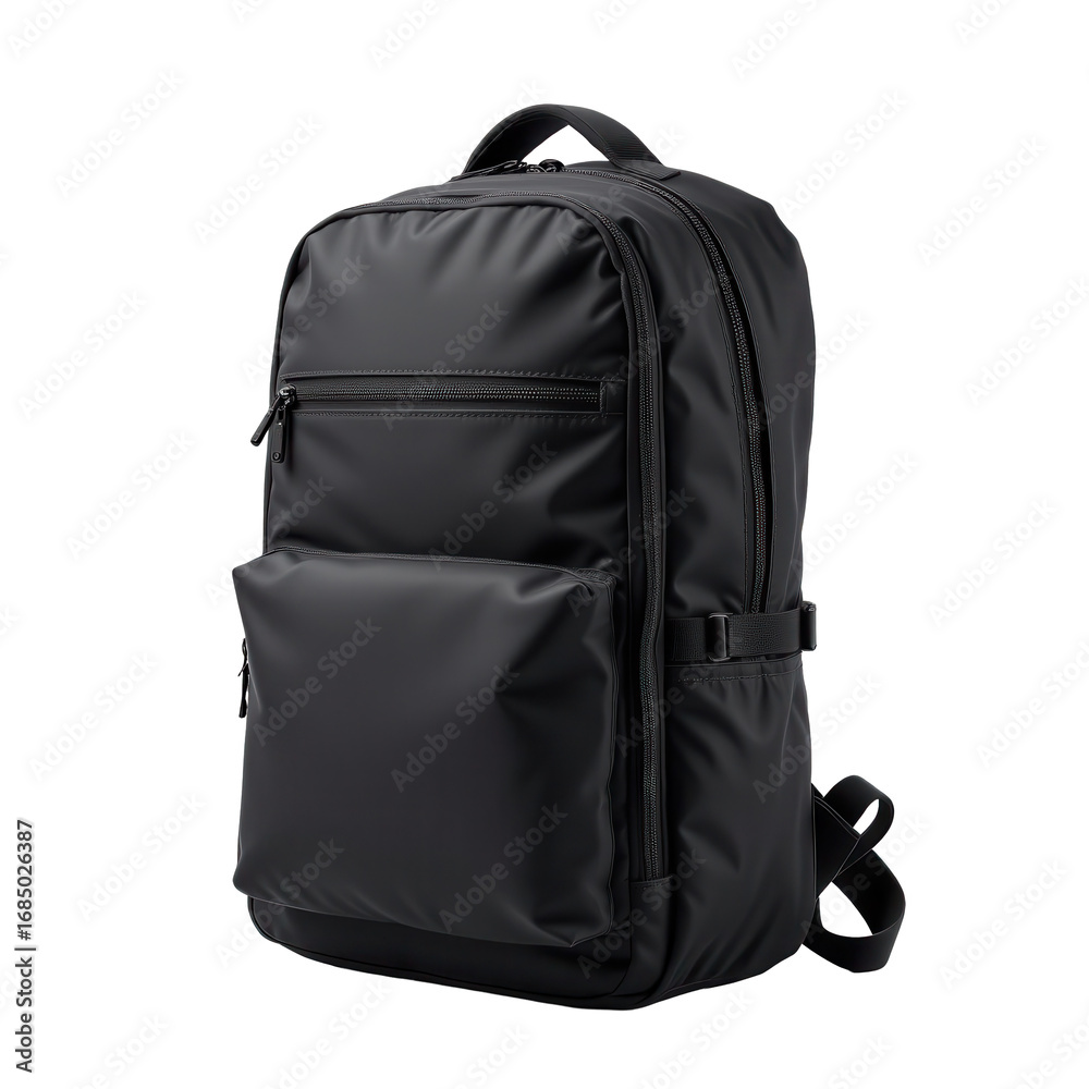 Naklejka premium Sleek Black Backpack for Everyday Use and Casual Outings