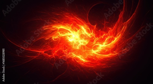 Abstract Fiery Explosion, Dynamic Fractal Flames
