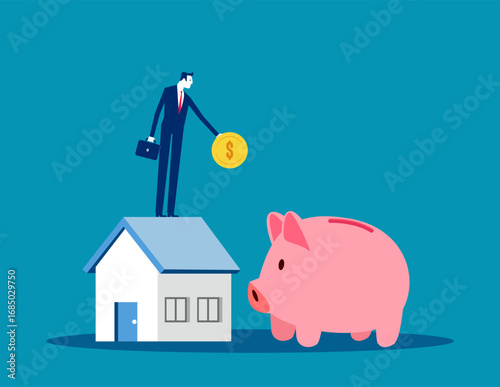 Investing. businessman and property speculation