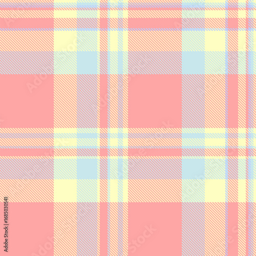 Pastel plaid pattern. Soft, textured fabric.  Perfect for backgrounds, textiles, and design projects needing a gentle, comforting aesthetic.  Ideal for spring, summer, or baby themes.