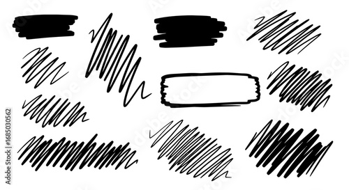 Scribble pen sketch line marker graphic design vector illustration art doodle handwriting highlight abstract