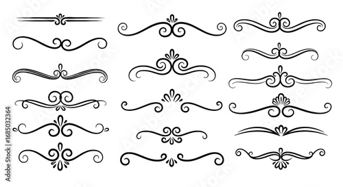 Ornamental flourish divider frame decor vector graphic design illustration art border flourish decorative floral vintage element ornate