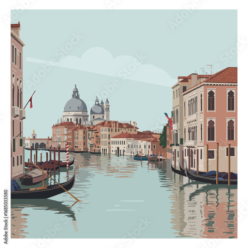 Venice Canals Serenity A Calm Day in the City of Bridges and Gondolas