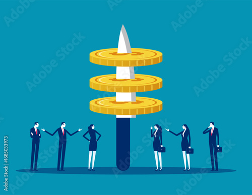 Financial problems. Financial mistake losing money