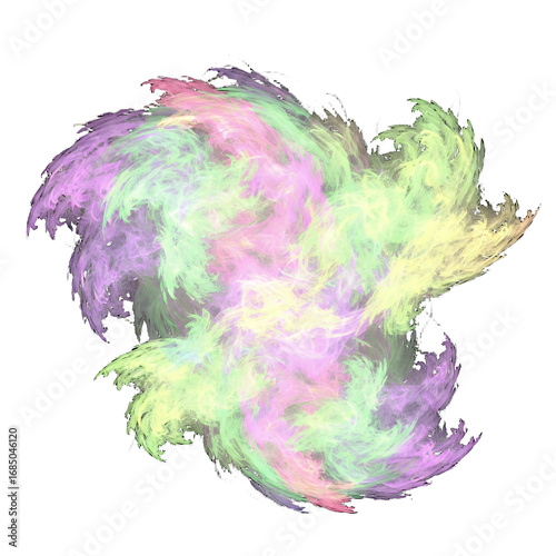 Abstract Fractal Art with Pastel Colors  Soft Swirls and Delicate Textures for Backgrounds and Designs