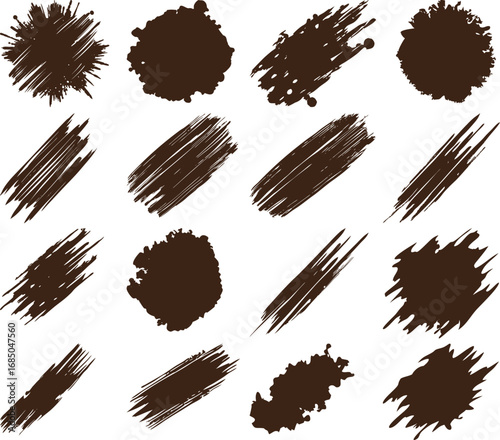 A set of brush stroke