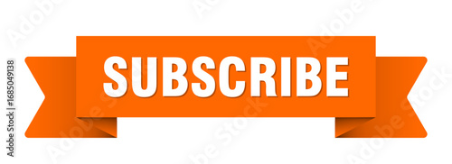 subscribe ribbon isolated on transparent background. subscribe ribbon