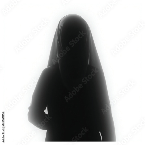 Hijabi girl silhouette vector pic design