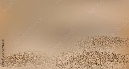 Abstract gold desert podium on sand dune vector platform.