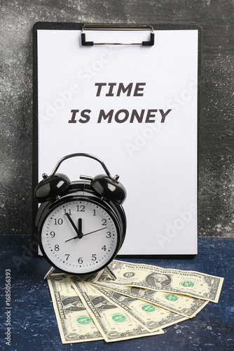 Clipboard with text TIME IS...