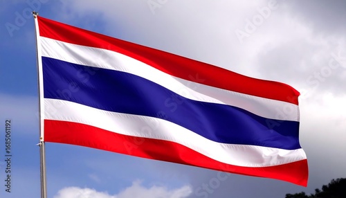 Wallpaper Mural National flag waving in a cloudy sky Torontodigital.ca