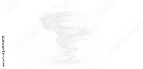 Glowing Blue Tornado Vortex Spiral with Bright Radiance Stream and Twisting Funnel Wave Effect, Abstract Storm Particles Rotation on Transparent Background PNG Illustration