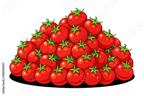 Fresh red ripe tomatoes against isolate. Tomato slice. fresh tometo with water drop.bunch the red tometos isolated.
