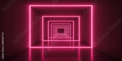 Red door in a dark room leading to glowing light