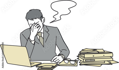 stressed man illustration, office stress drawing, business stress cartoon, overworked employee sketch, tired businessman doodle, workplace stress cartoon, mental pressure sketch, anxiety at work drawi