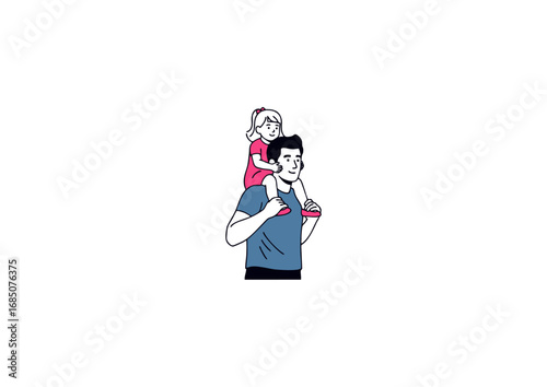 icon of dad carrying child on his shoulders