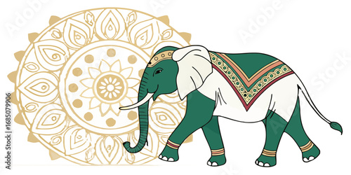 Rangoli Halo Elephant – Independence Palette